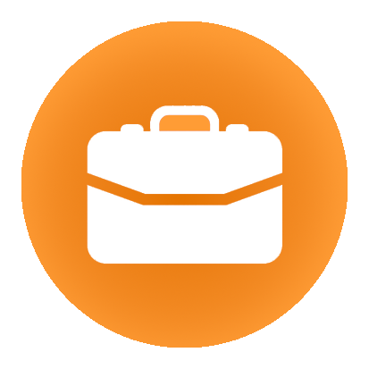 orangenes Icon für den Bereich Berufsbereitung