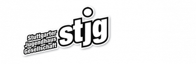 schwarz-weißes stjg-Schrift-Logo